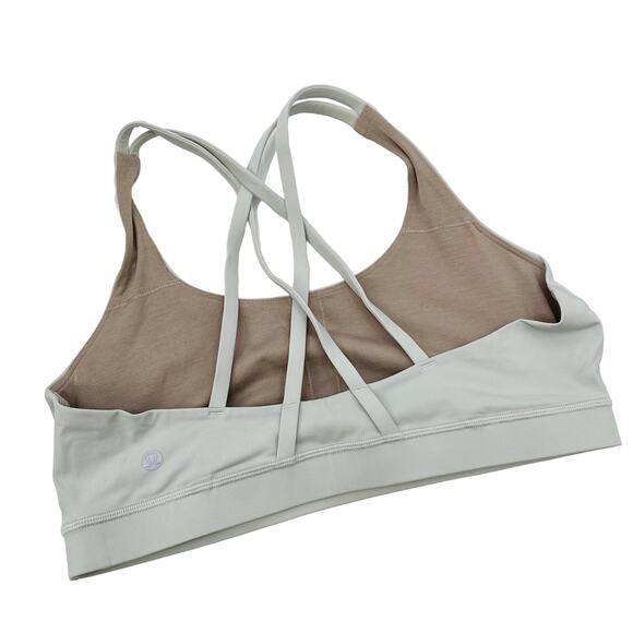 Lululemon white gray strappy sports bra - Picture 2 of 4